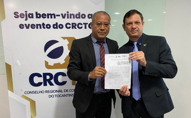 Presidente da Jucetins, José Aníbal, e presidente do CRC/TO, João Gonçalo