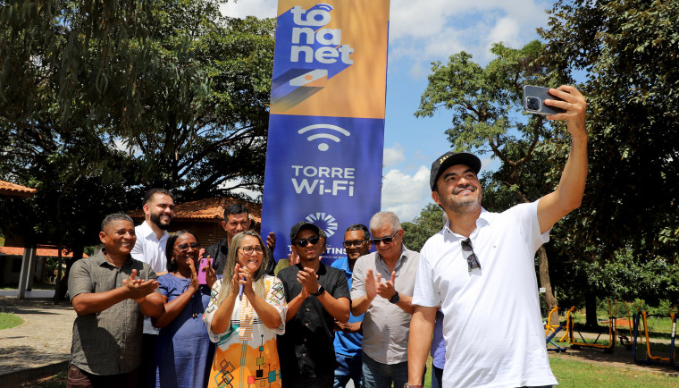 Governador Wanderlei Barbosa entrega as primeiras torres de projeto que conectará comunidades tradicionais do Tocantins ao mundo