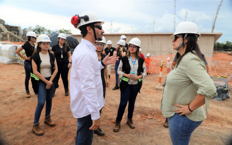 Servidores do Meio Ambiente e Desenvolvimento Econômico visitaram a obra