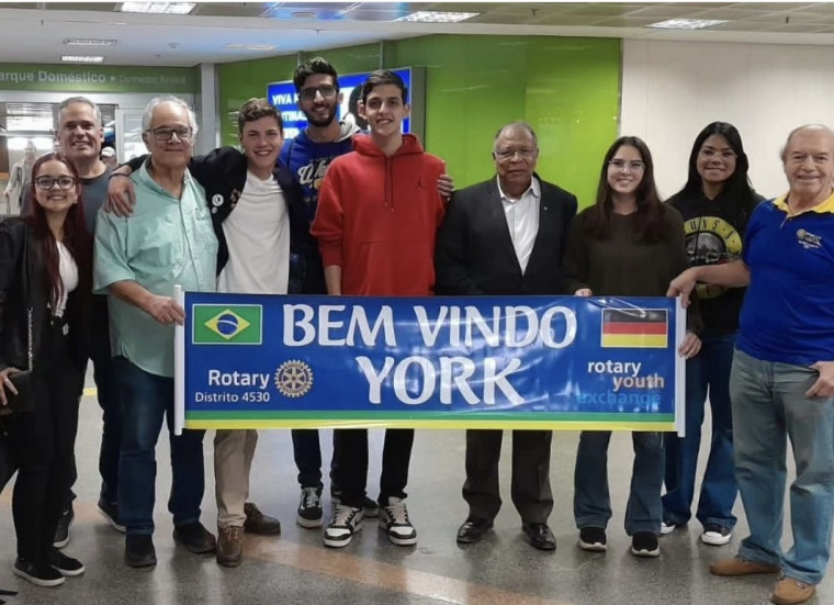 Recepção de chegada ao estudante de intercâmbio da Alemanha