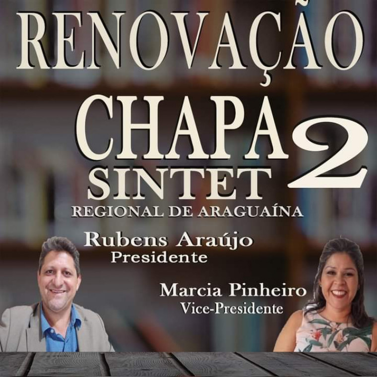 Professor Rubens é candidato a presidência e professora Márcia Pinheiro à vice.
