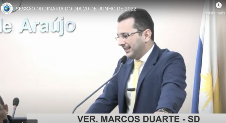Novo presidente eleito da Câmara de Araguaína em seu pronunciamento polêmico.