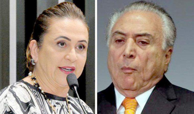 Kátia Abreu critica título de cidadão tocantinense a Michel Temer