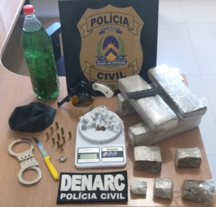 Drogas apreendidas pela Polícia Civil em Araguaína.