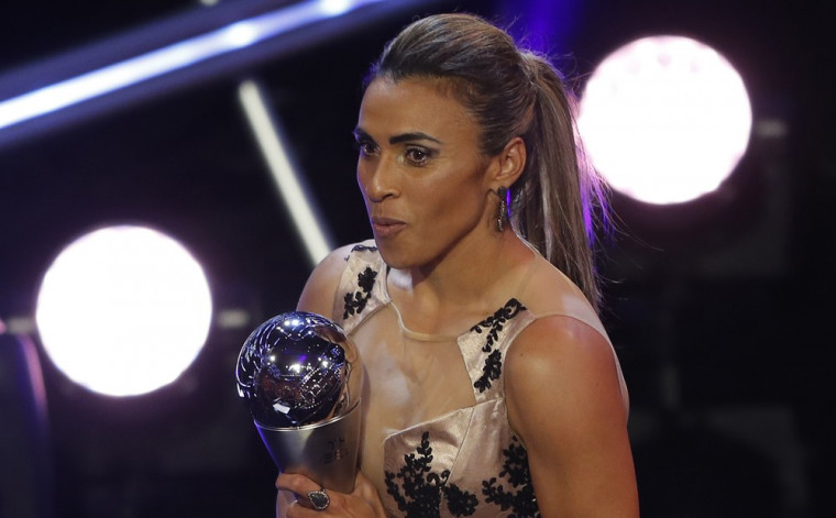 Marta, melhor jogadora do mundo eleita pela sexta vex