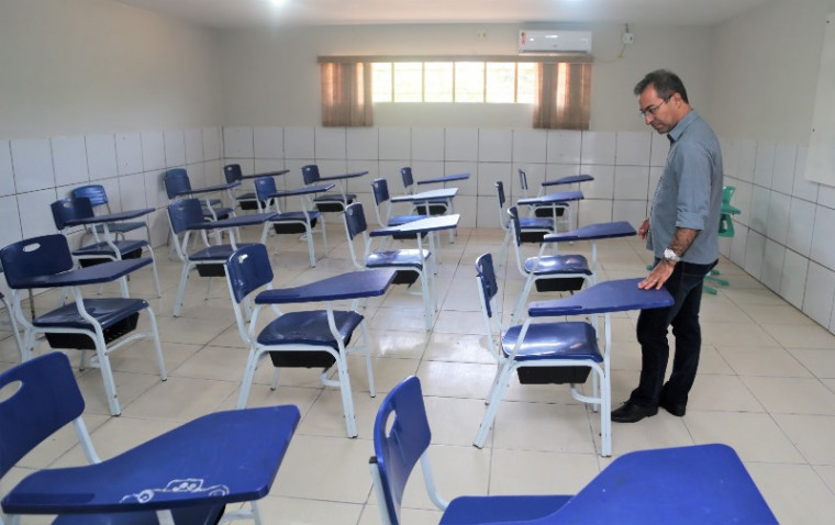 No Assentamento Rio Preto, o Município revitalizou a Escola Municipal José Nogueira