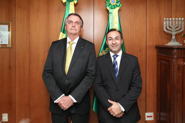 Wagner Rodrigues com Bolsonaro, em Brasília.