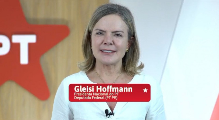 Deputada federal Gleisi Hoffmann é a presidente nacional do PT