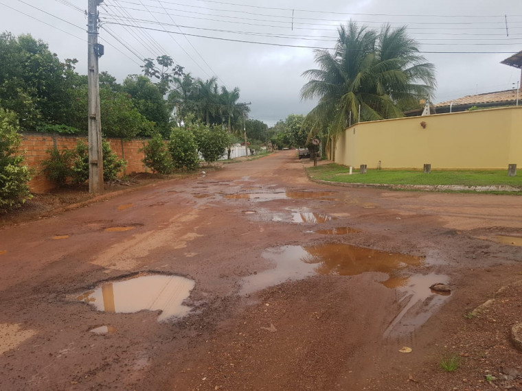 Situação das ruas em Colinas do Tocantins