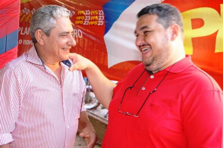 Leto Moura Leitão (dir.) e o prefeito Elson Lino de Aguiar