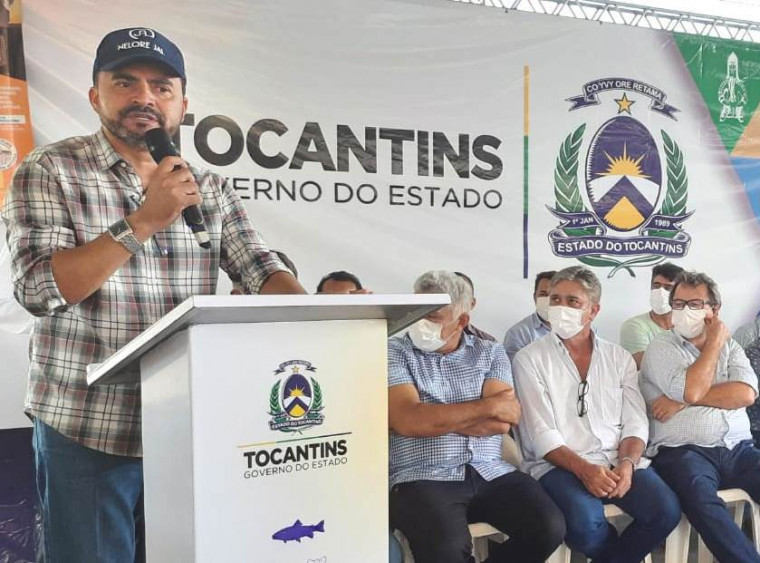 Governador Wanderlei Barbosa durante lançamento da campanha de vacinação contra aftosa