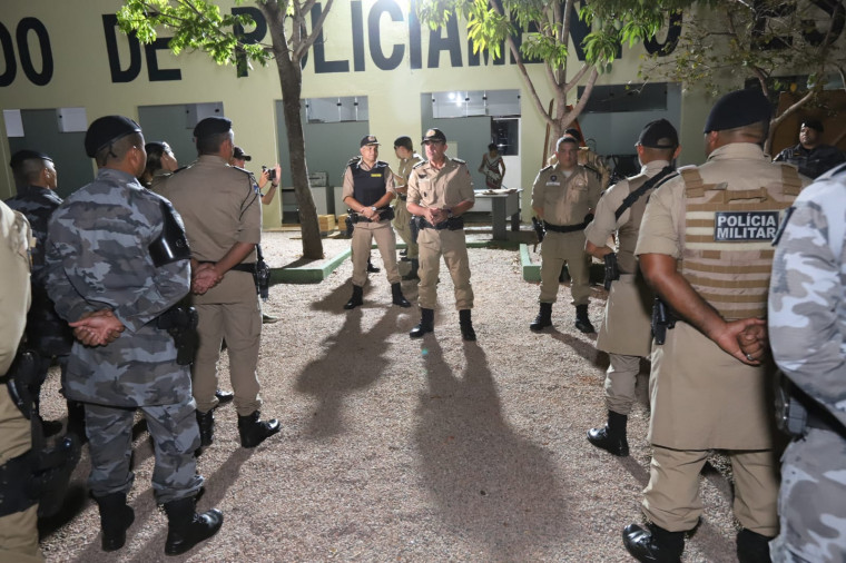 Novo comandante da PMTO coordenou uma operação policial em Palmas.