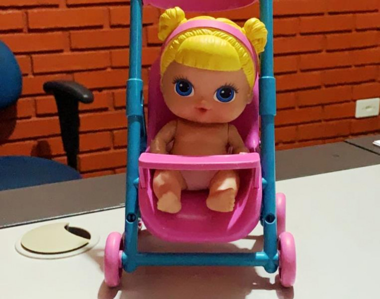 Boneca utilizado pelo suspeito para atrair a criança