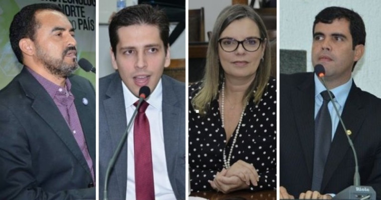 Vice-governador, Olyntho, Cláudia Lélis e Ricardo Ayres, da esq. para dir.