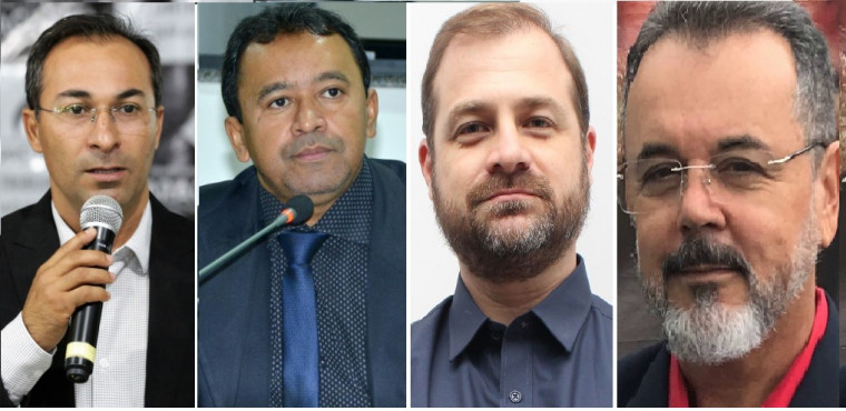 Wagner (SD), Elenil (MDB), Hugo Mendes (PRTB) e Leador (PT)