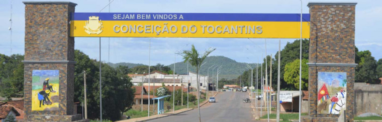 Portal de entrada em Conceição do Tocantins
