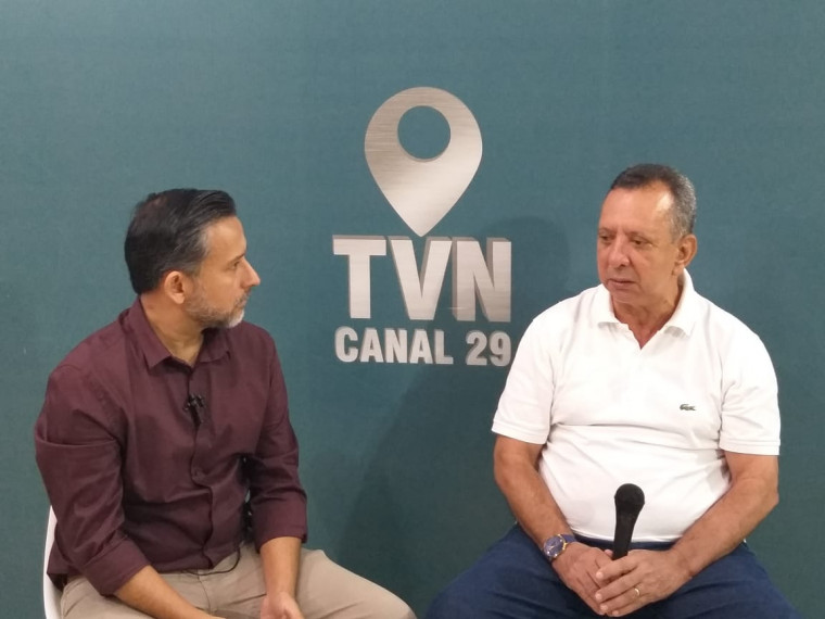 Antônio Andrade, presidente da AL-TO, durante entrevista na TVN