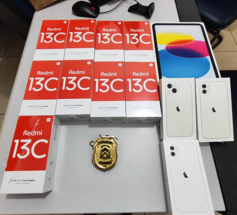Polícia conseguiu recuperar 13 dos 14 celulares furtados