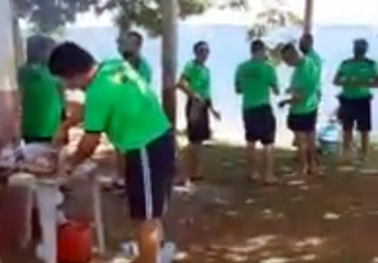 Militares fazem churrasco ás margens do lago e vídeo gera polêmica nas rede sociais