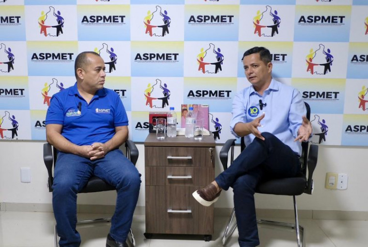 Jorge Frederico durante entrevista à Aspmet, transmitida pelo Instagram