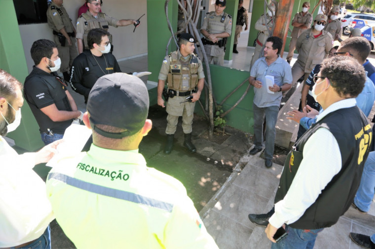 A força-tarefa de segurança em Araguaína
