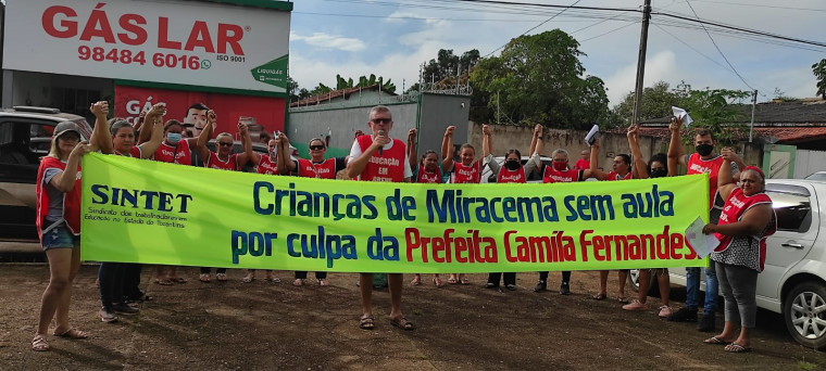 Manifestação na cidade de Miracema