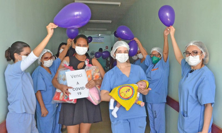 Pequena Débora Cristina, de apenas um mês de vida, venceu a covid-19