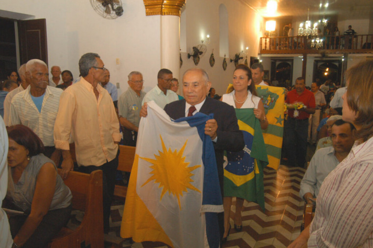 Siqueira Campos durante celebração religiosa no Tocantins, em 2010.