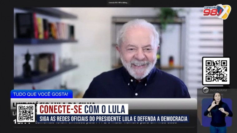 Lula concedeu entrevista a uma rádio do Tocantins