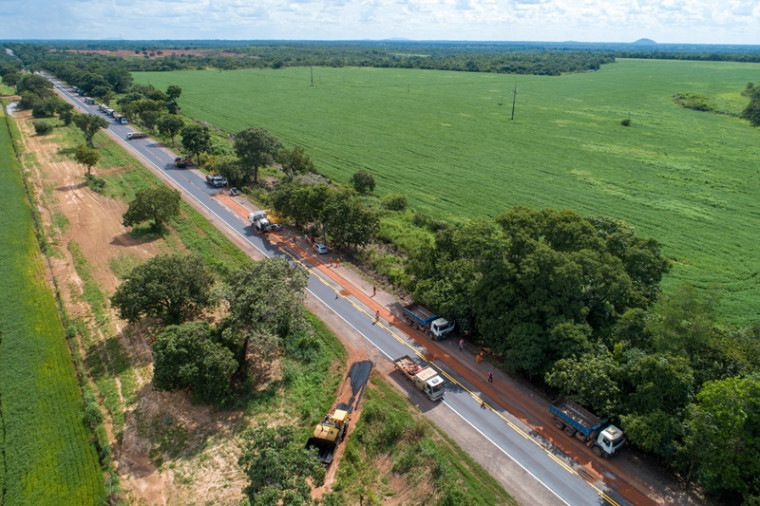 Obras de recapeamento na BR-153 entre Tocantins e Goiás