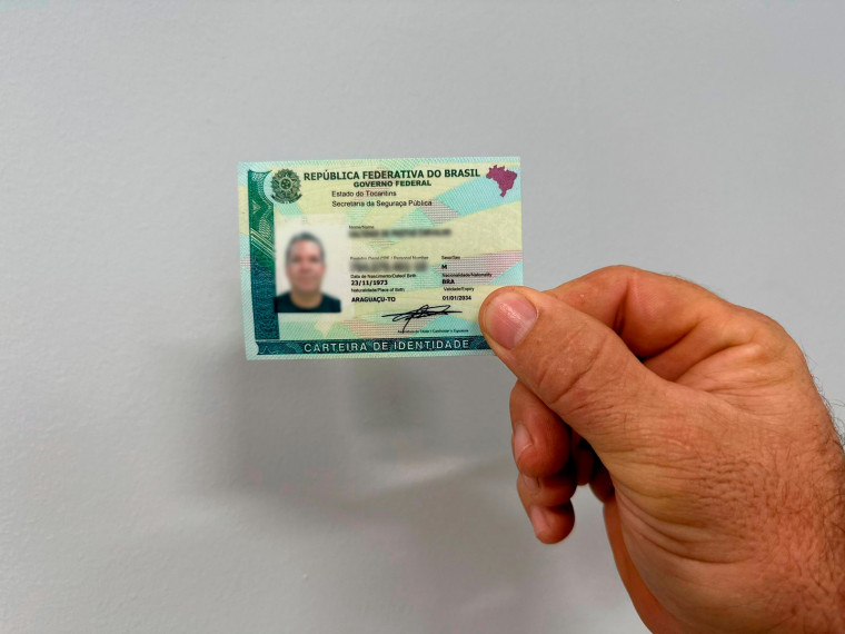 Nova Carteira de Identidade já está sendo confeccionada no Tocantins.