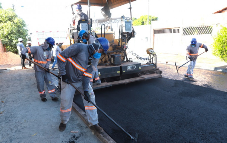 Obras de pavimentação