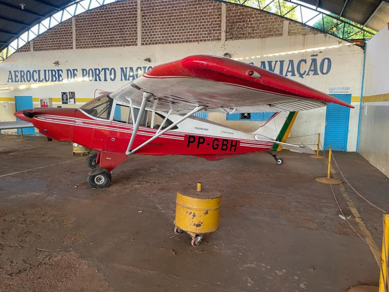 Avião apreendido na operação