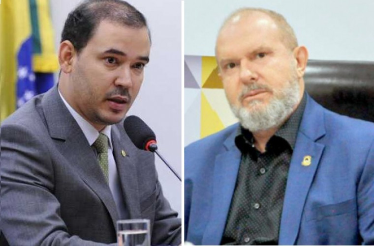 Deputado federal Vicentinho Júnior e governador afastado Mauro Carlesse