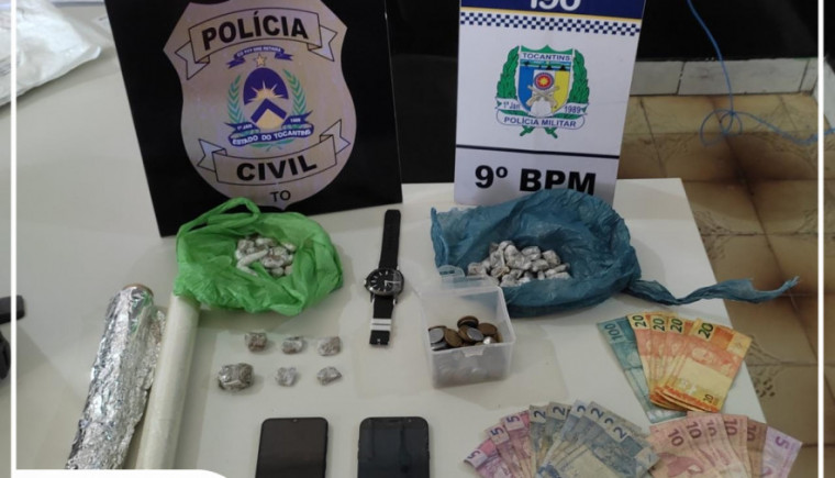 Objetos apreendidos pela Polícia durante operação em Araguatins