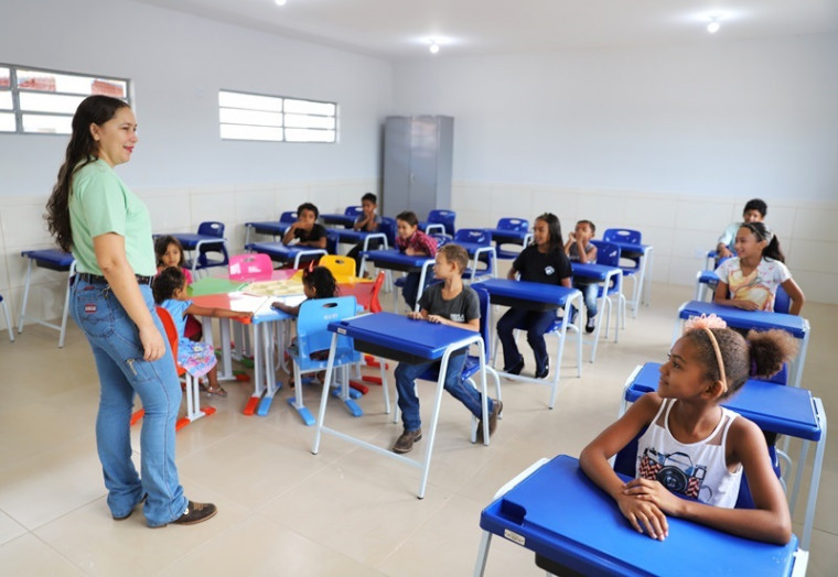 Sala de aula da Escola Municipal Anatólio Dias Carneiro