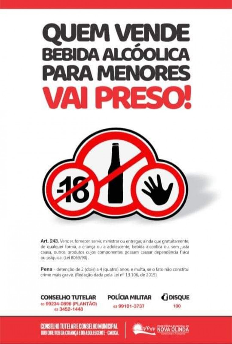 Cartaz da Campanha em Nova Olinda