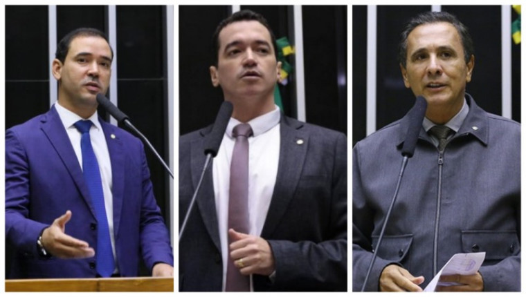 Deputados Vicentinho Júnior, Alexandre Guimarães e Carlos Gaguim