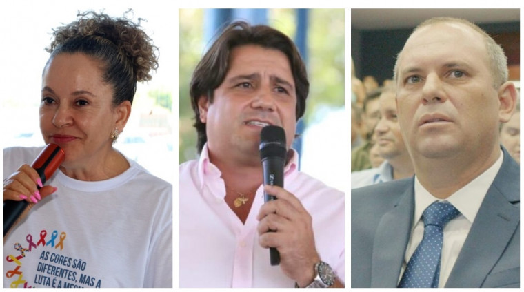 Candidatos a prefeito de Gurupi: Josi Nunes, Eduardo Fortes e Cristiano Pisoni