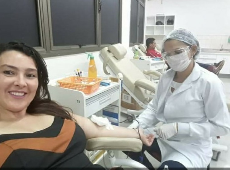 Tatiane Barbosa de Andrade é doadora de sangue há mais de dez anos
