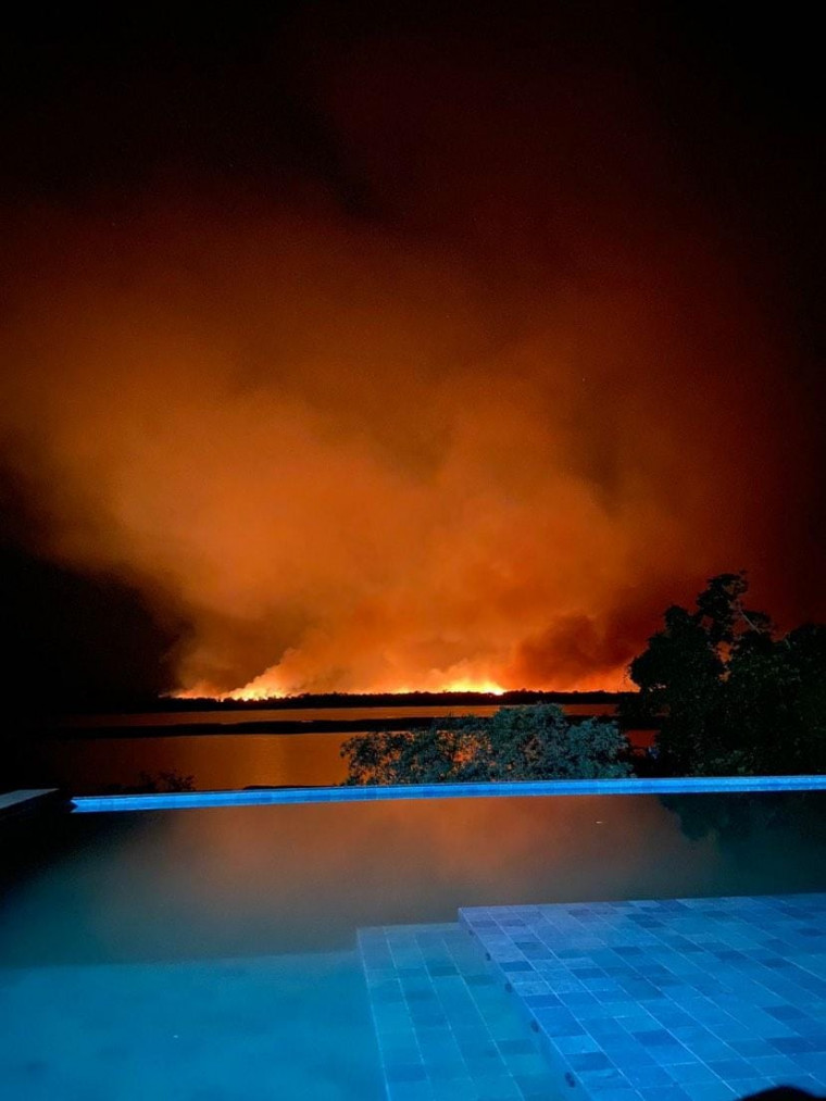 Fogo persiste na noite desta segunda (02) na zona rural de Araguanã.