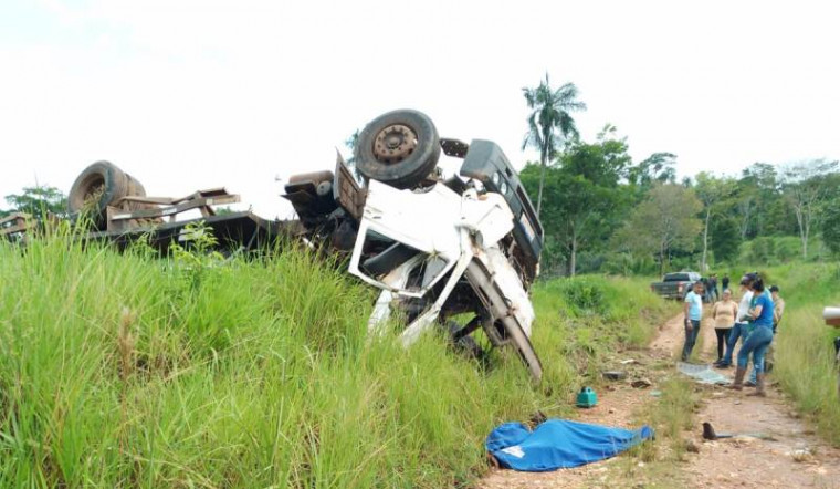 Acidente foi em uma estrada vicinal