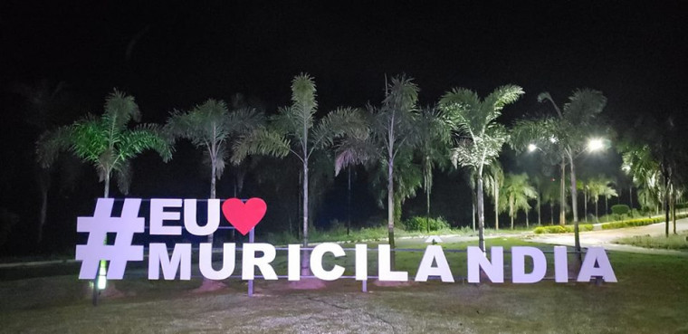 Entrada da cidade de Muricilândia, no norte do estado