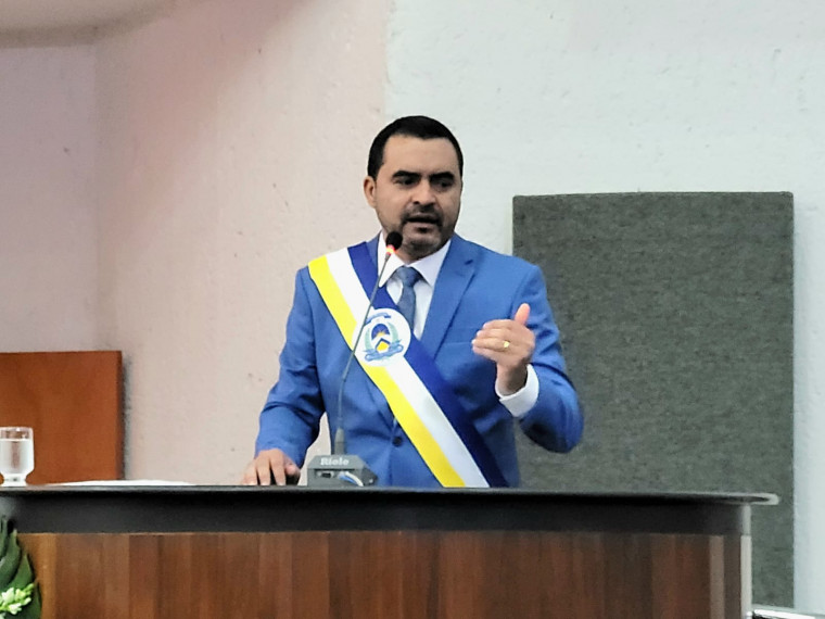 Governador Wanderlei Barbosa em seu discurso de posse