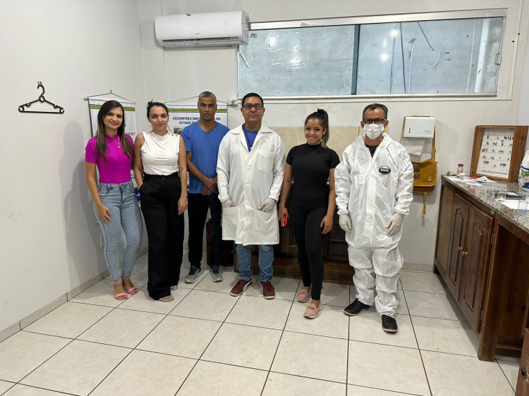 A visita foi realizada pela área técnica da Doença de Veiculação Hídrica Aguda e a área da Entomologia