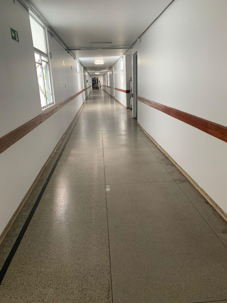 Corredor vazio no Hospital Regional de Araguaína