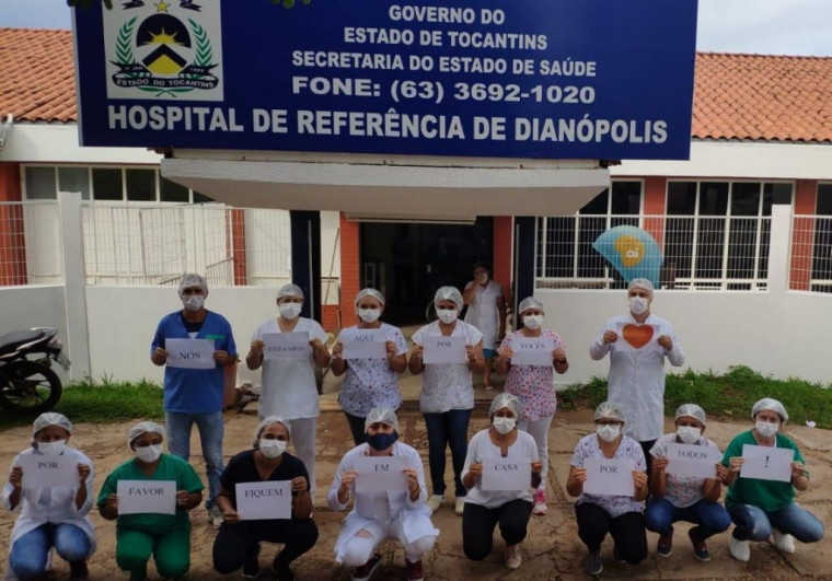 Funcionários do Hospital Regional de Dianópolis