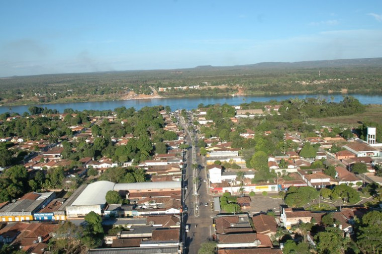 Miracema do Tocantins na região central do estado