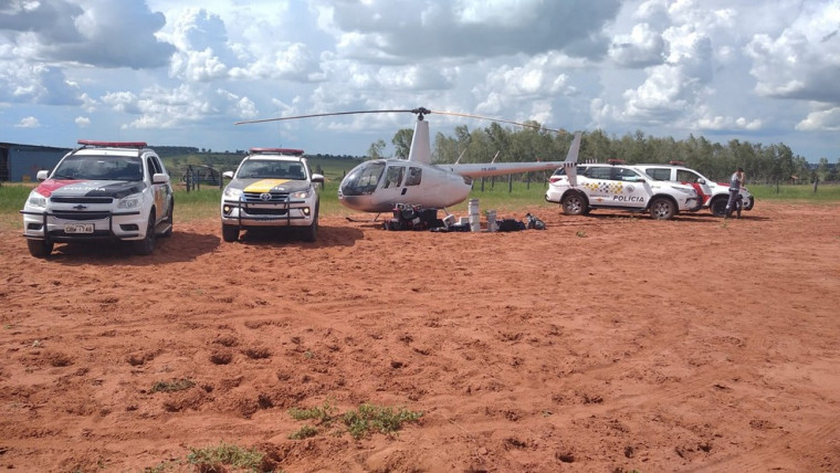 Operação policial apreendeu helicóptero que transportava cocaína