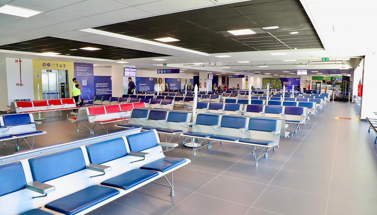 Novo Terminal de Passageiros do Aeroporto de Palmas após a reforma completa realizada pela CCR Aeroportos